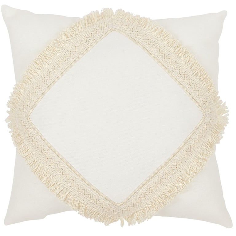 Cotton & Sweets Boho Square lace pillow Vanilla