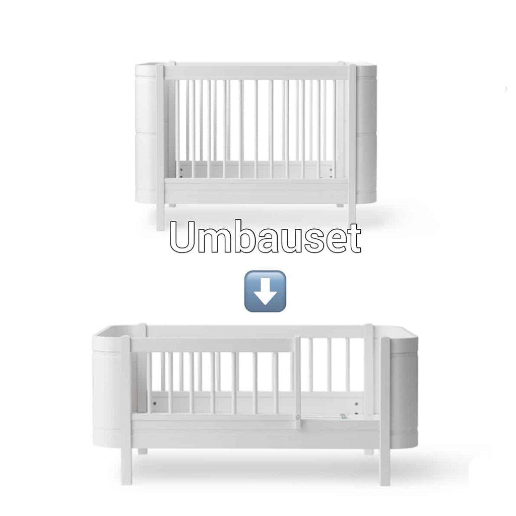 Oliver Furniture Mini+ Umbauset Babybett zum Juniorbett (Mini+ basic) weiß