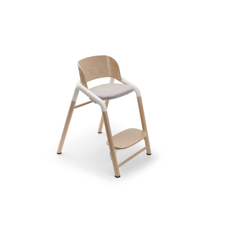 Bugaboo Giraffe Junior Kissen grau 2 montiert auf Hochstuhl