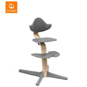 Stokke Nomi Hochstuhl Holz Natural grau
