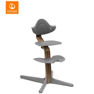 Stokke Nomi Hochstuhl Holz Walnuss grau