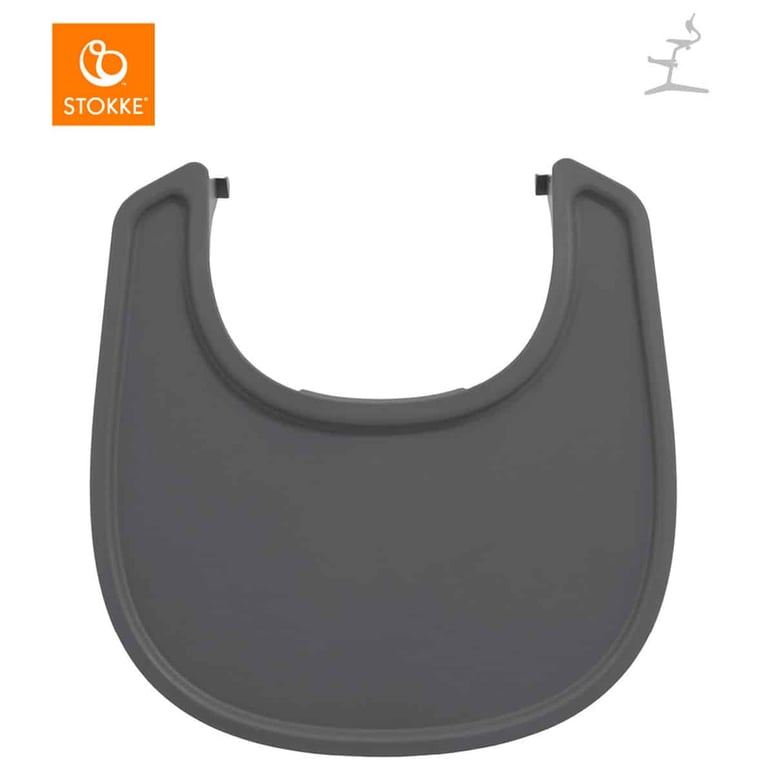 Stokke Nomi Tray Tischtablett antharzit frontal