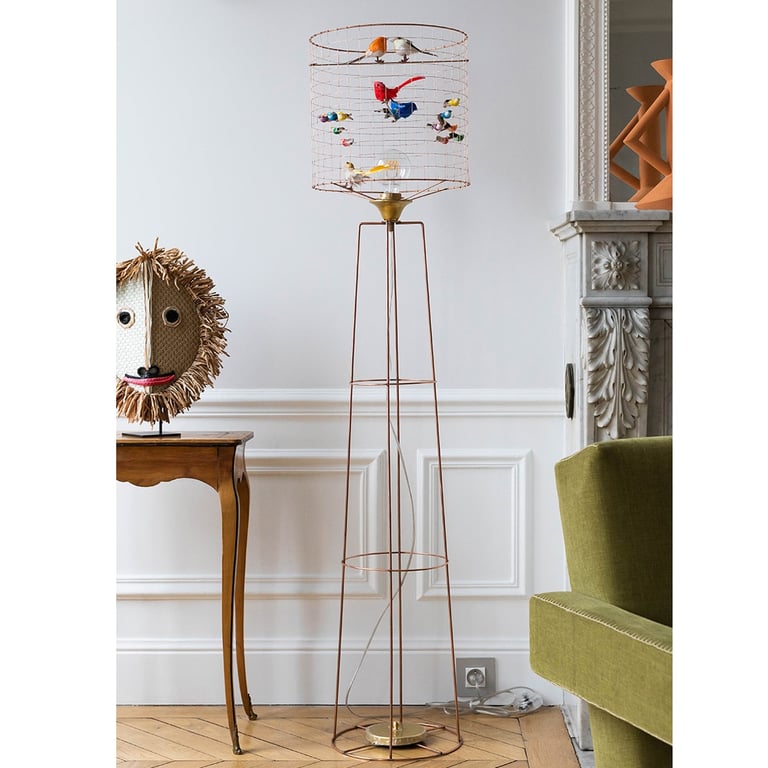 Mathieu Challières Stehleuchte Lampadaire Volière 1