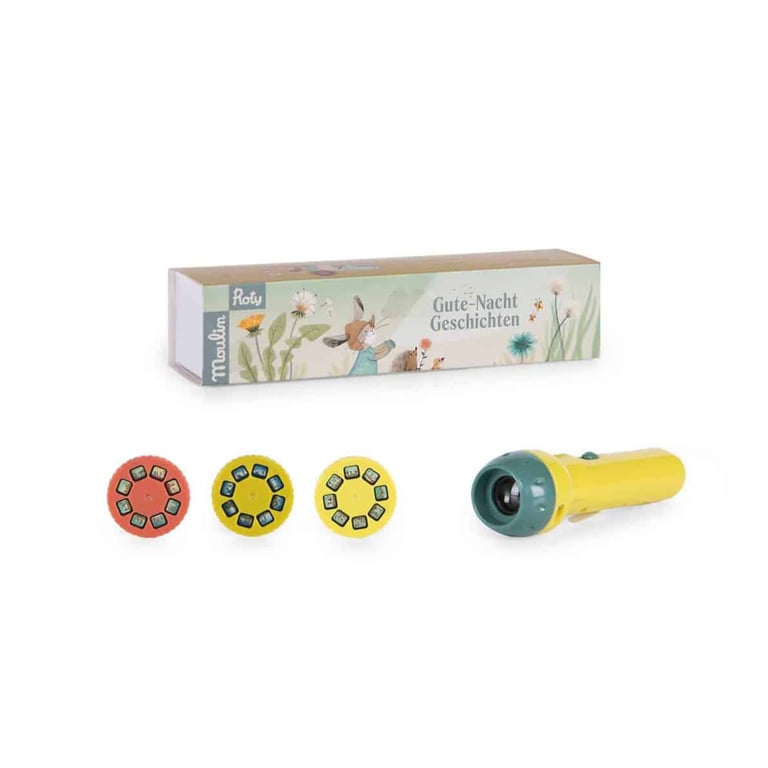 Moulin Roty Gute Nacht Geschichten Projektionsleuchte "Trois Lapins"