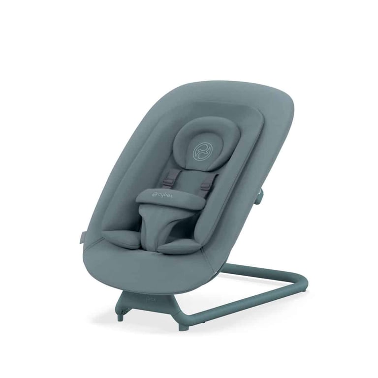 CYBEX Lemo Wippengestell für Bouncer stone blue 1 mit Bouncer seitliche perspektive