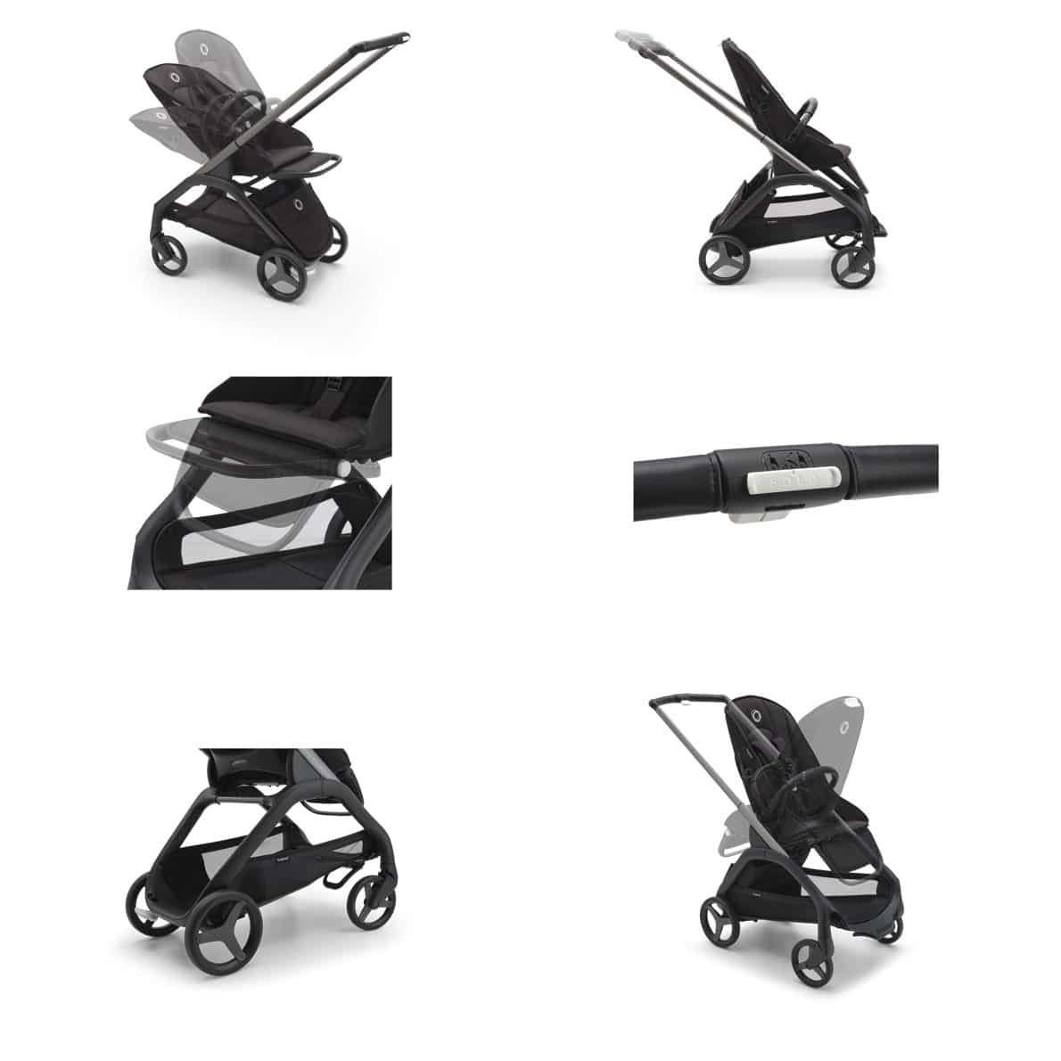 Bugaboo Dragonfly Sportwagen-Komplett-Set 6 Funktionen im Überblick