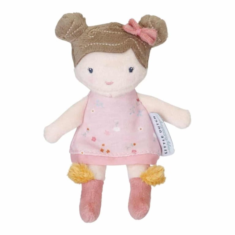 Little Dutch Kuschelpuppe Rosa Pink Little Flowers, 10 cm