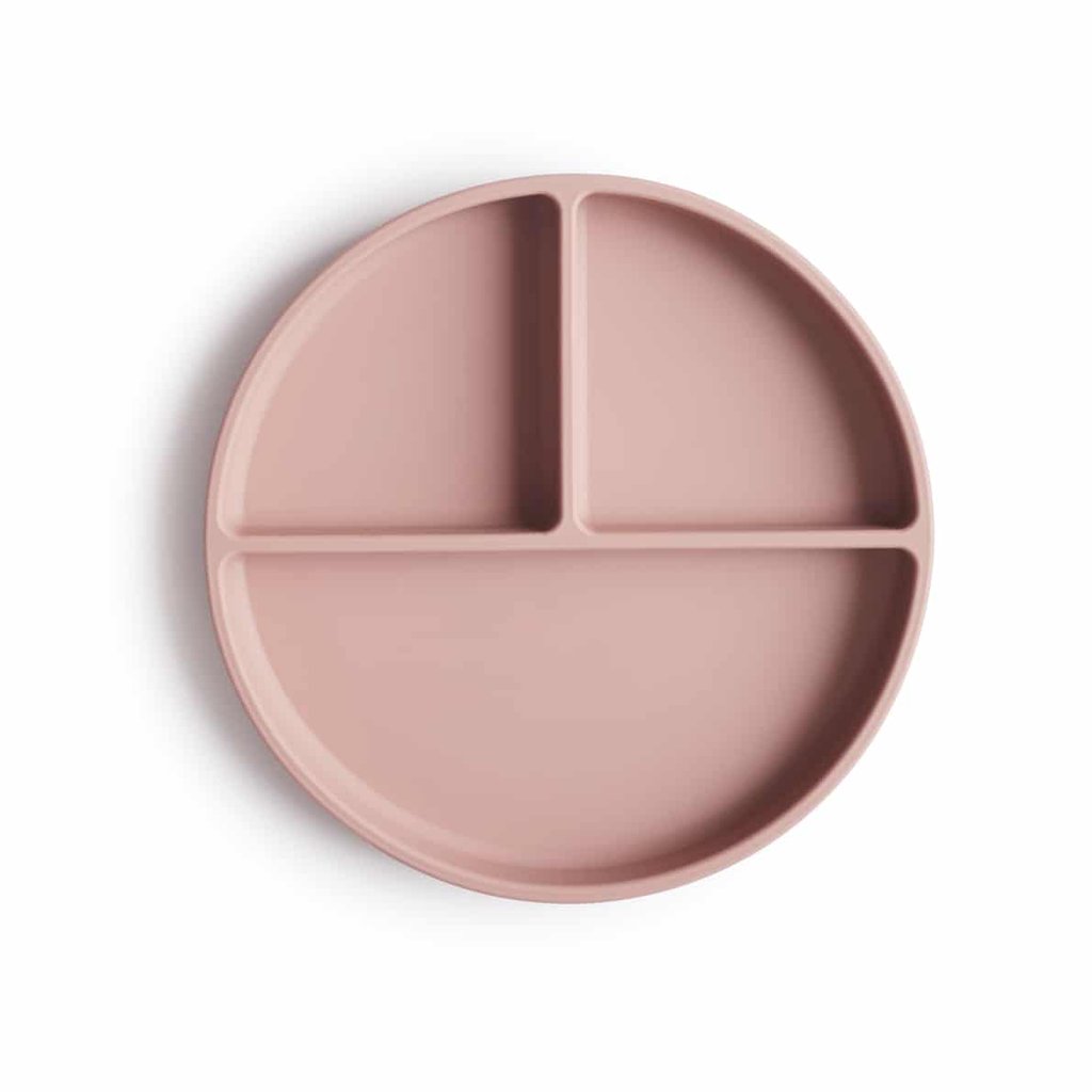 Mushie Silikonteller mit Saugboden Blush