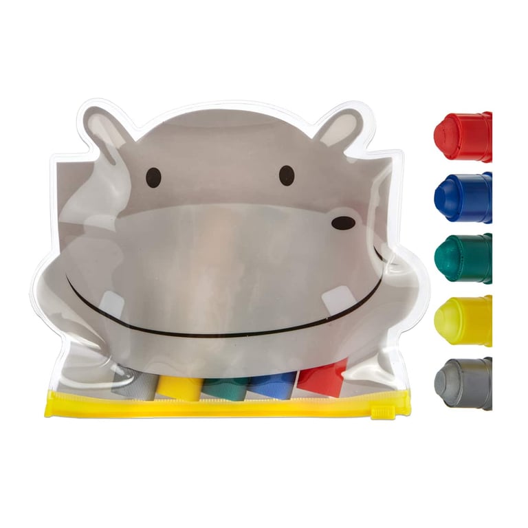 Lulubug Malstifte Supersoft Nilpferd, 5er Set