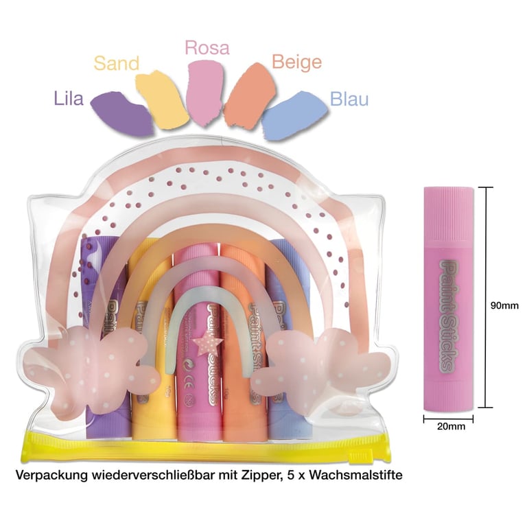 Lulubug Malstifte Supersoft Regenbogen, 5er Set 1
