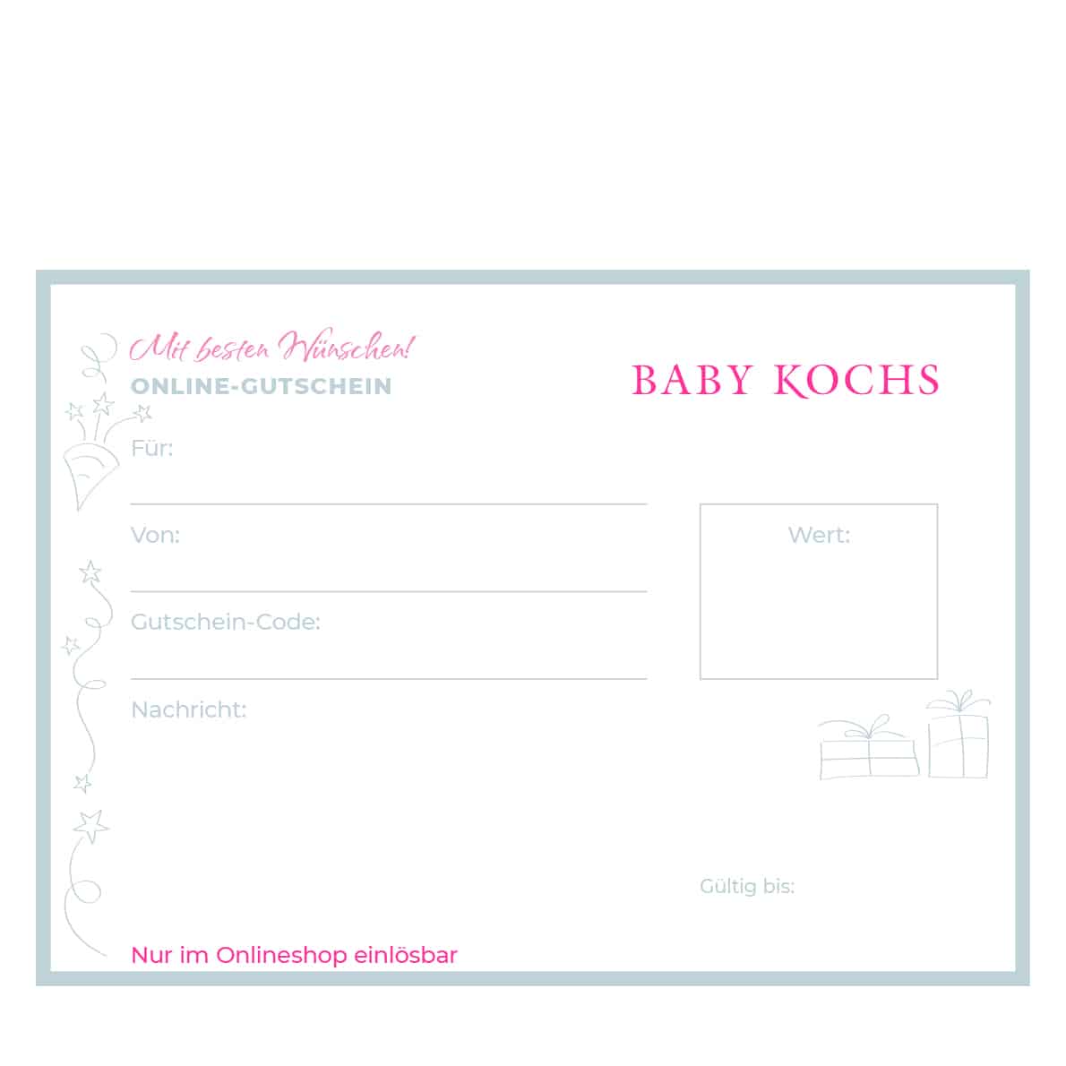 Onlinegutschein zum Selbst-Ausdrucken Neutral