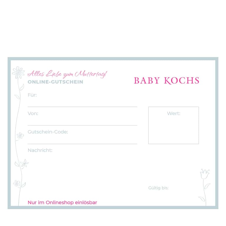 Onlinegutschein zum Selbst-Ausdrucken Muttertag