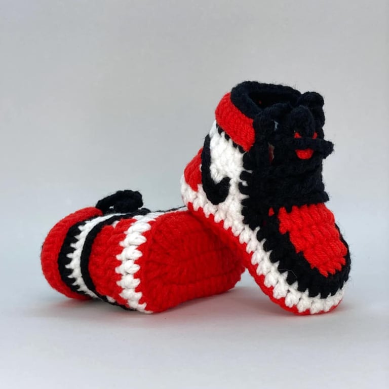 Baby Sneakers Shop Häkelschuhe AJ1 Chicago 1