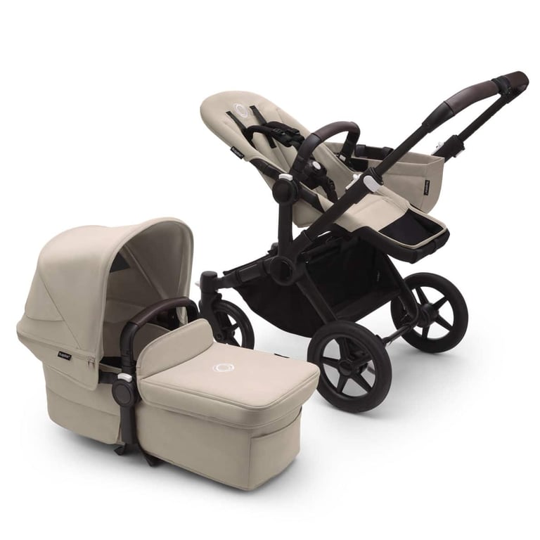 Bugaboo Donkey 5 Mono-Kinderwagen komplett Core Collection Schwarz Desert-Taupe Desert-Taupe