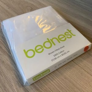 Bednest Spannbetttuch aus gewebter Baumwolle