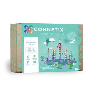 Connetix Magnet Bausteine Kugelbahn Pastel, 106-teilig