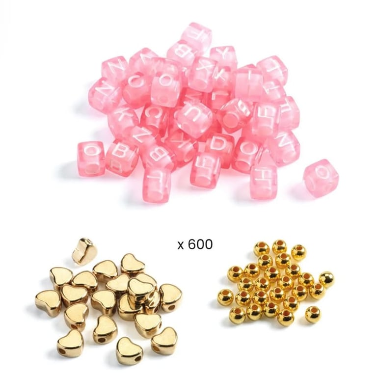 Djeco Schmuck basteln Buchstaben Gold 1