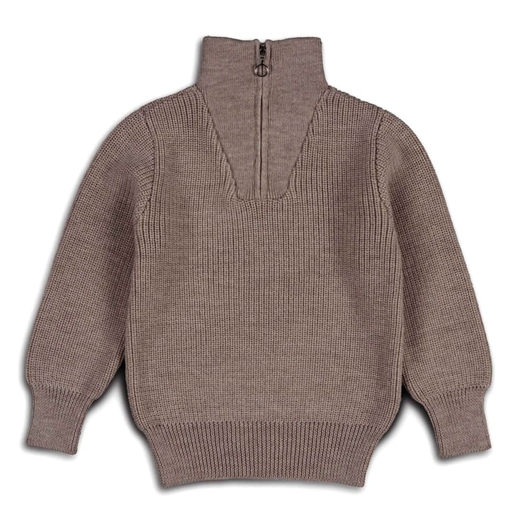 Halfen Kinder Strick Troyer, nuss 1