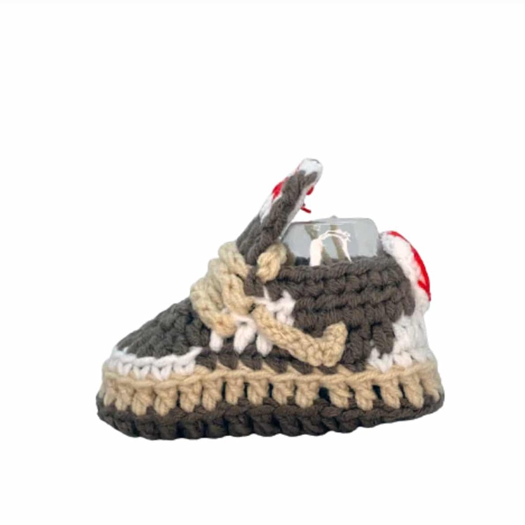 Baby Sneakers Shop Häkelschuhe AJ1 Reverse Mocha