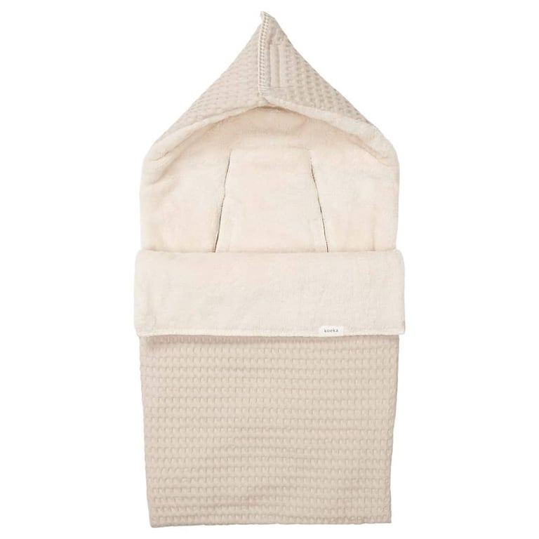 Koeka Autositz Fußsack 0+ 3/5 Punkte Plüsch Oslo sand