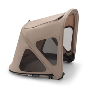 Bugaboo Donkey Sonnendach mit Lüftungsfenstern, Dune taupe
