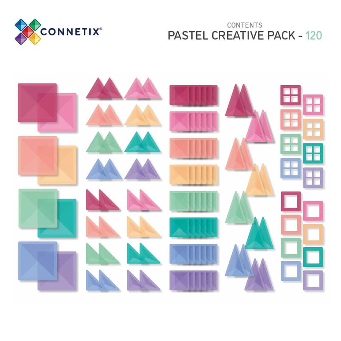 Connetix Magnet Bausteine Pastel Creative, 120-teilig 3