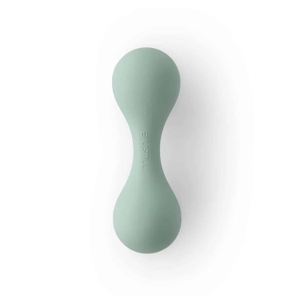 Mushie Babyrassel Silikon cambridge blue