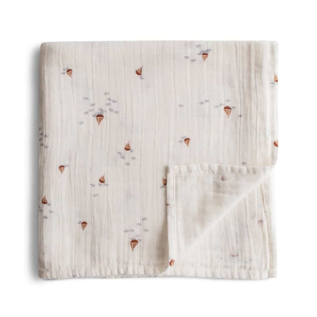 Mushie Musselin Swaddle Boats