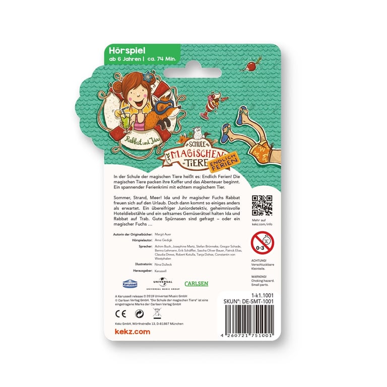 Kekz Audiochip Die Schule der magischen Tiere - Endlich Ferien: Rabbat und Ida 1