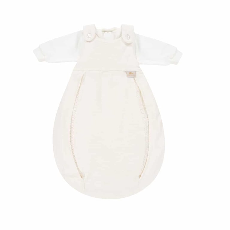 Heike vom Heede x Alvi Baby-Mäxchen mit Belüftungssystem 2-teilig Frottier weiß (2,5 TOG)