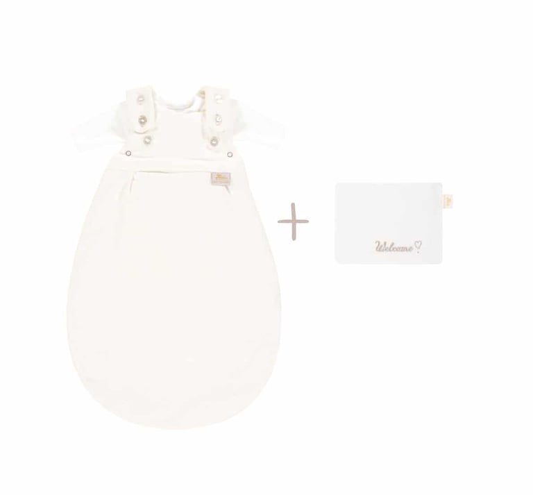 Heike vom Heede x Alvi Frühchen-Schlafsack 2-teilig + Tuch, Frottier (2,5 TOG) weiß