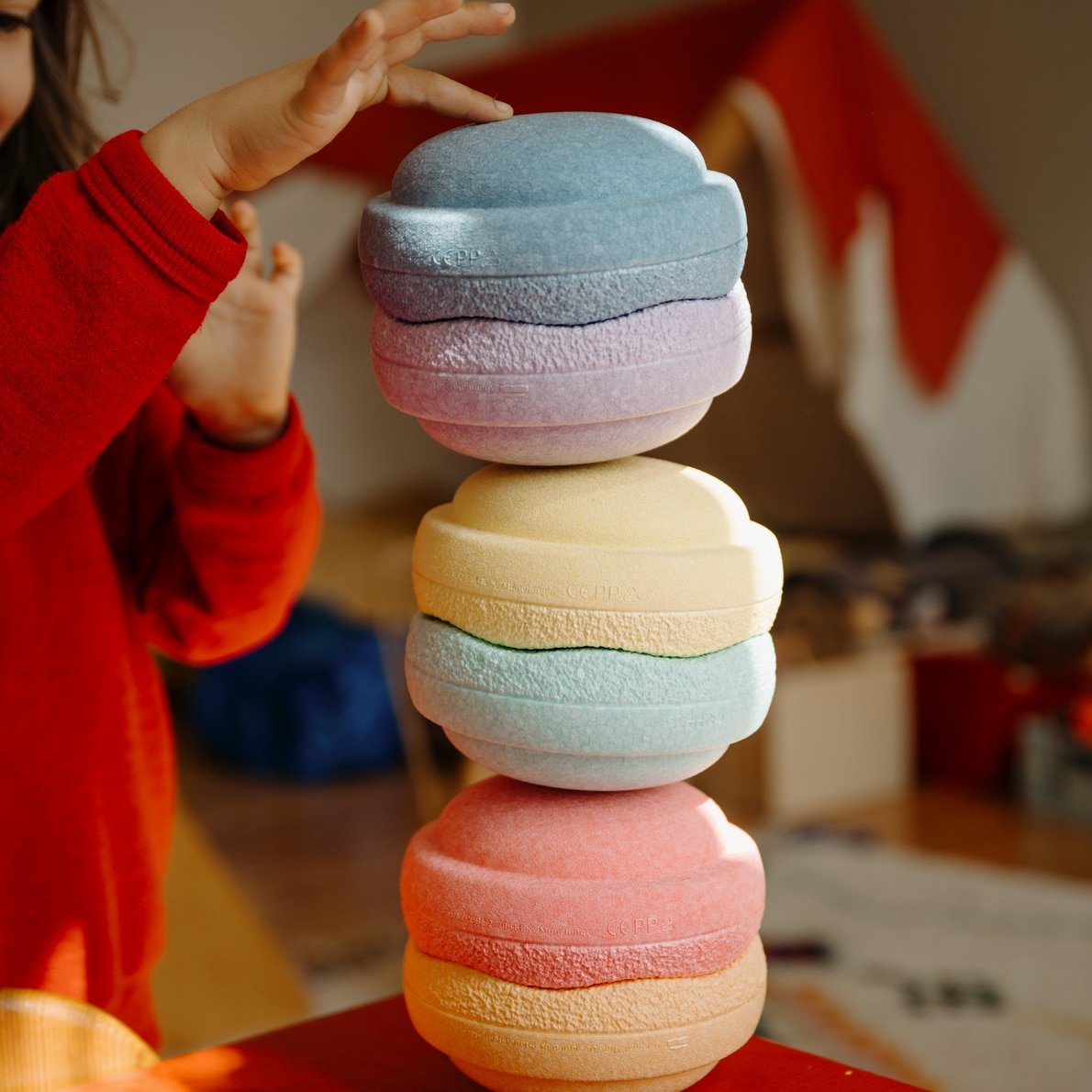 Stapelstein Original Mini rainbow pastel 6