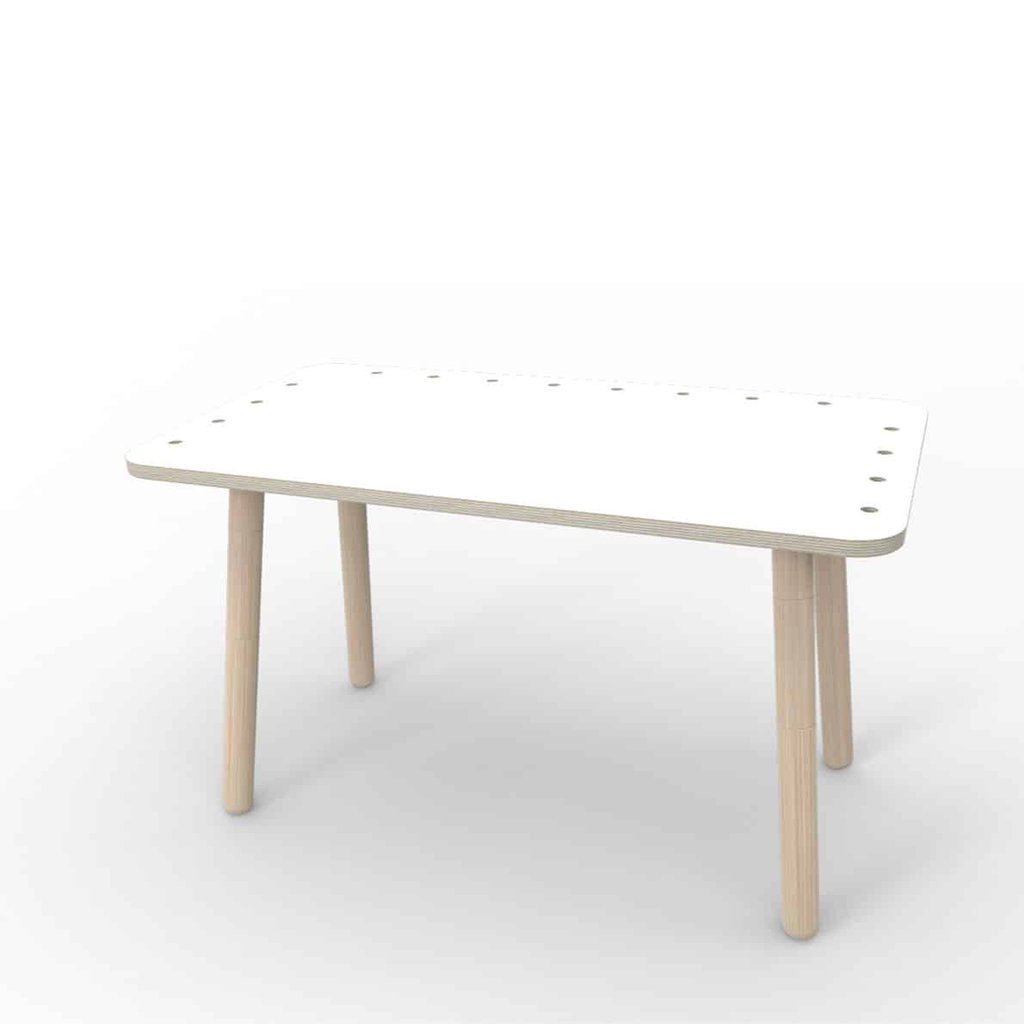 Pure Position, mitwachsender Tisch in reinweiss