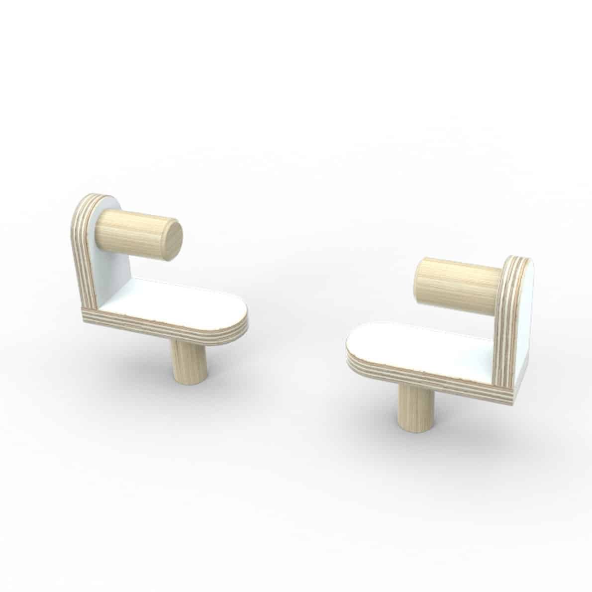 Pure Position Papierrollenhalter, mitwachsender Tisch, reinweiss