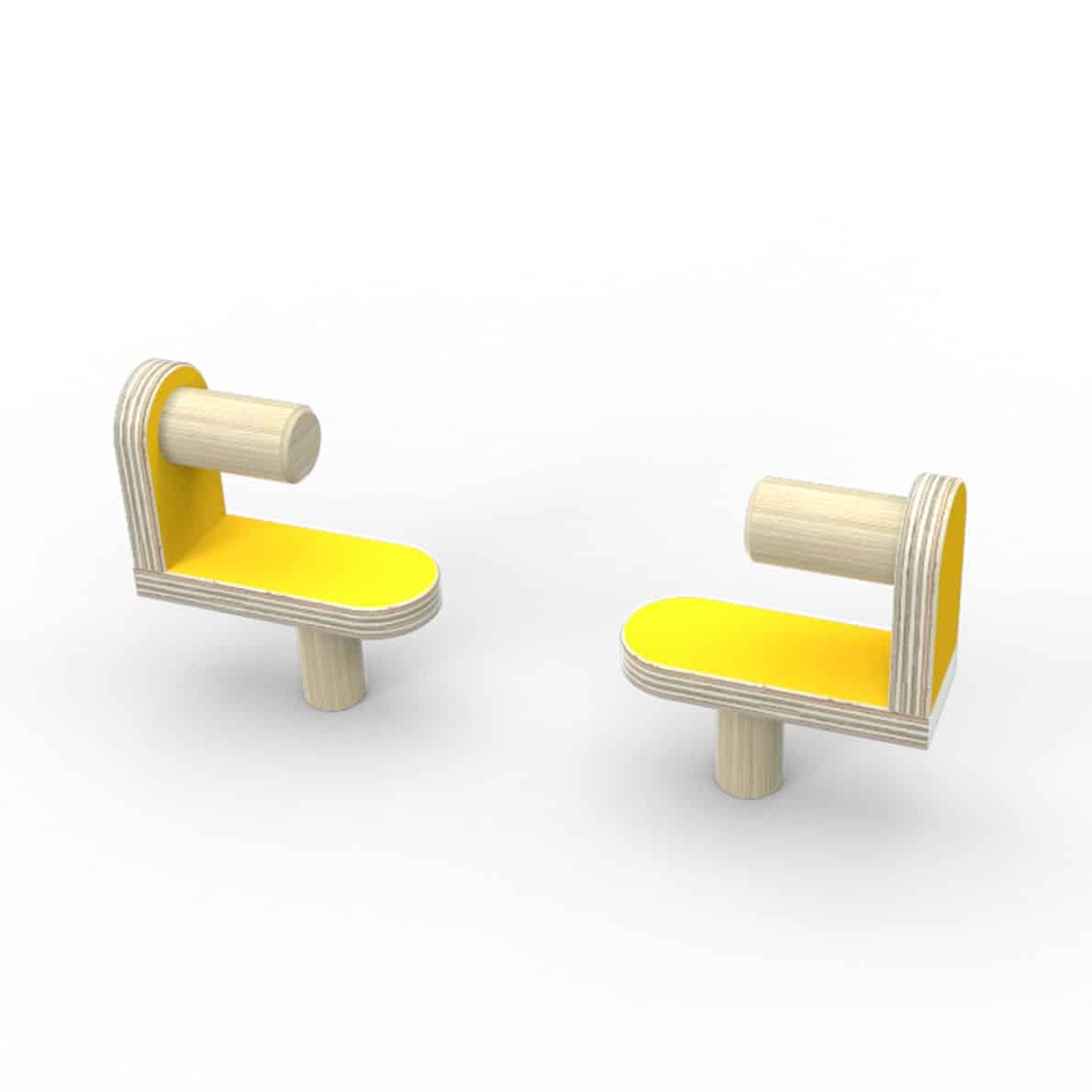 Pure Position Papierrollenhalter, mitwachsender Tisch, sonnengelb