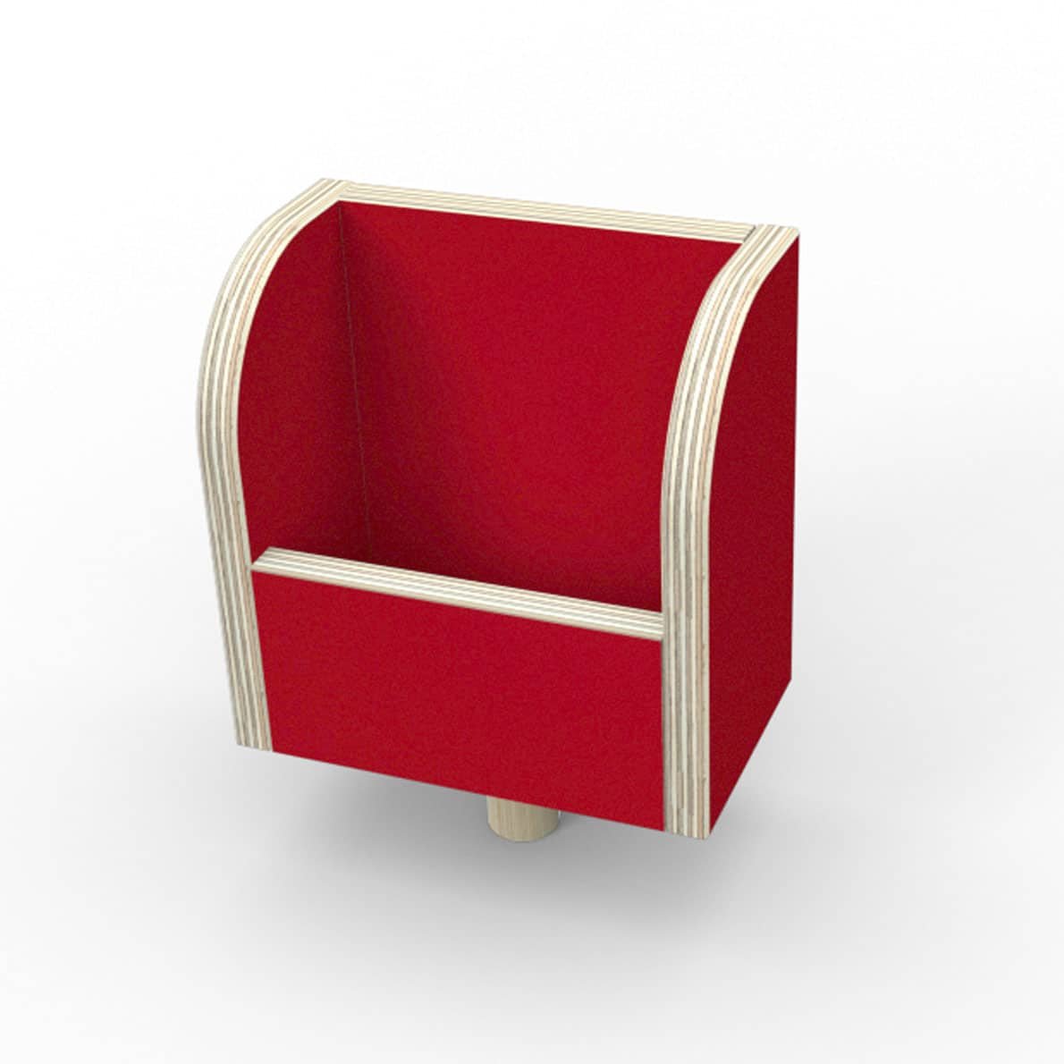 Pure Position Zettelbox, mitwachsender Tisch, rubinrot