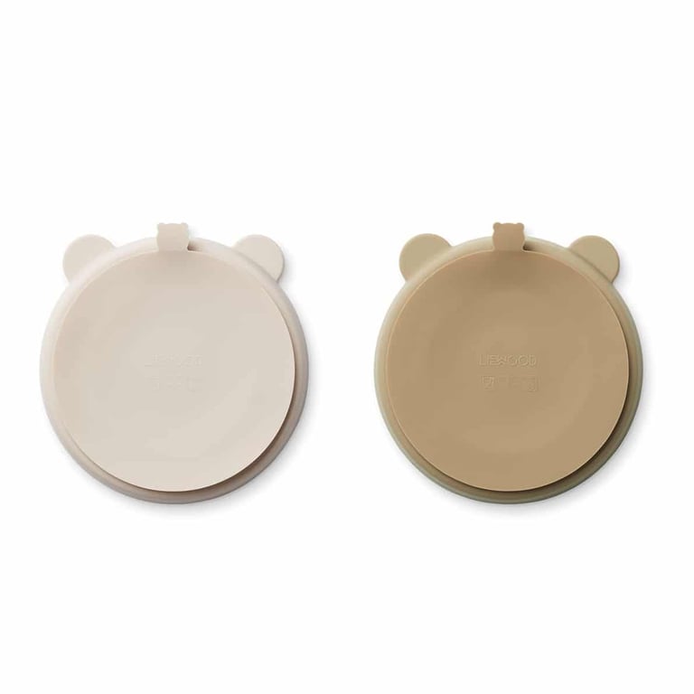 Liewood Kinderteller mit Saugnapf (2er Pack) - Sandy Oat 1