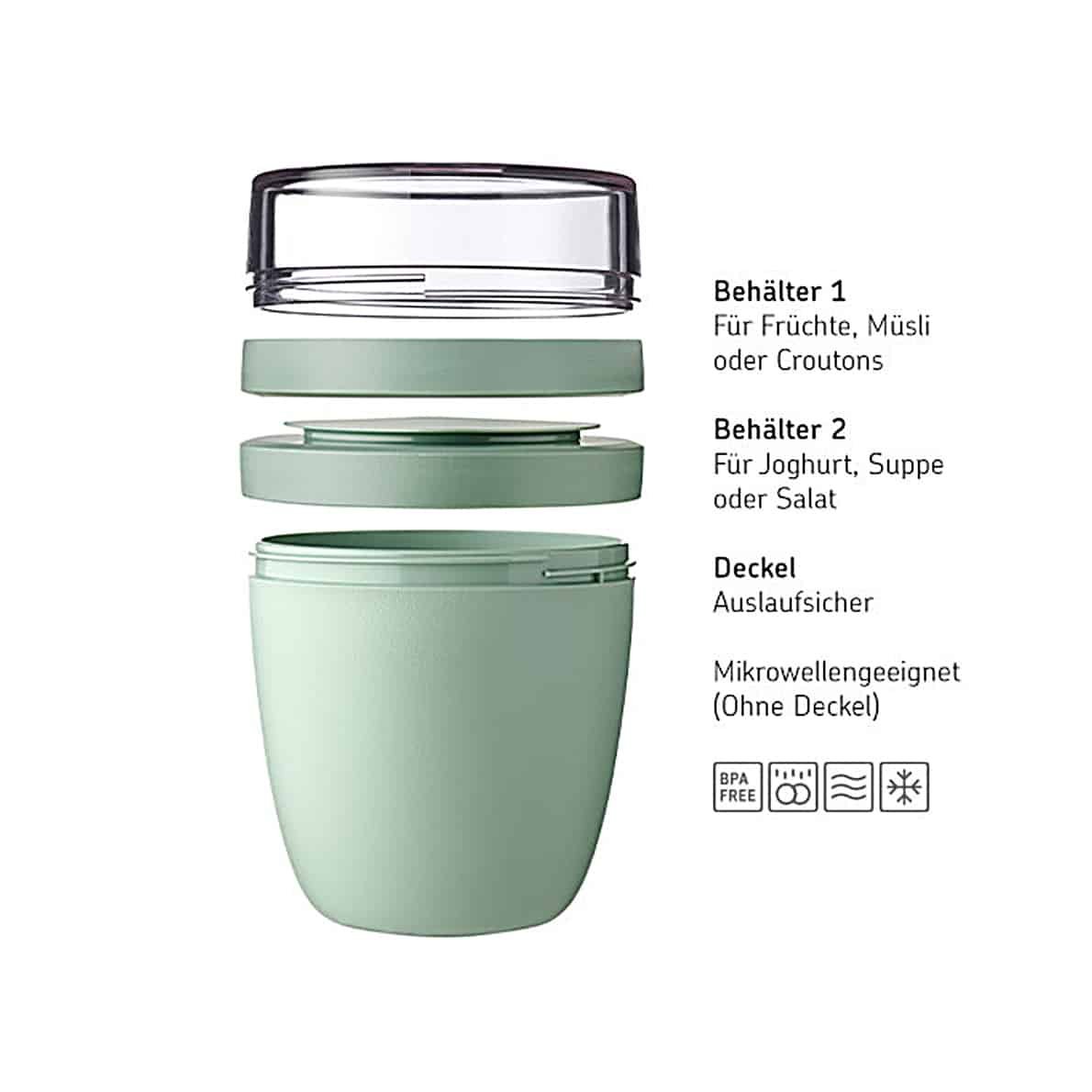 Mepal Lunchpot Ellipse mini Nordic Sage 1