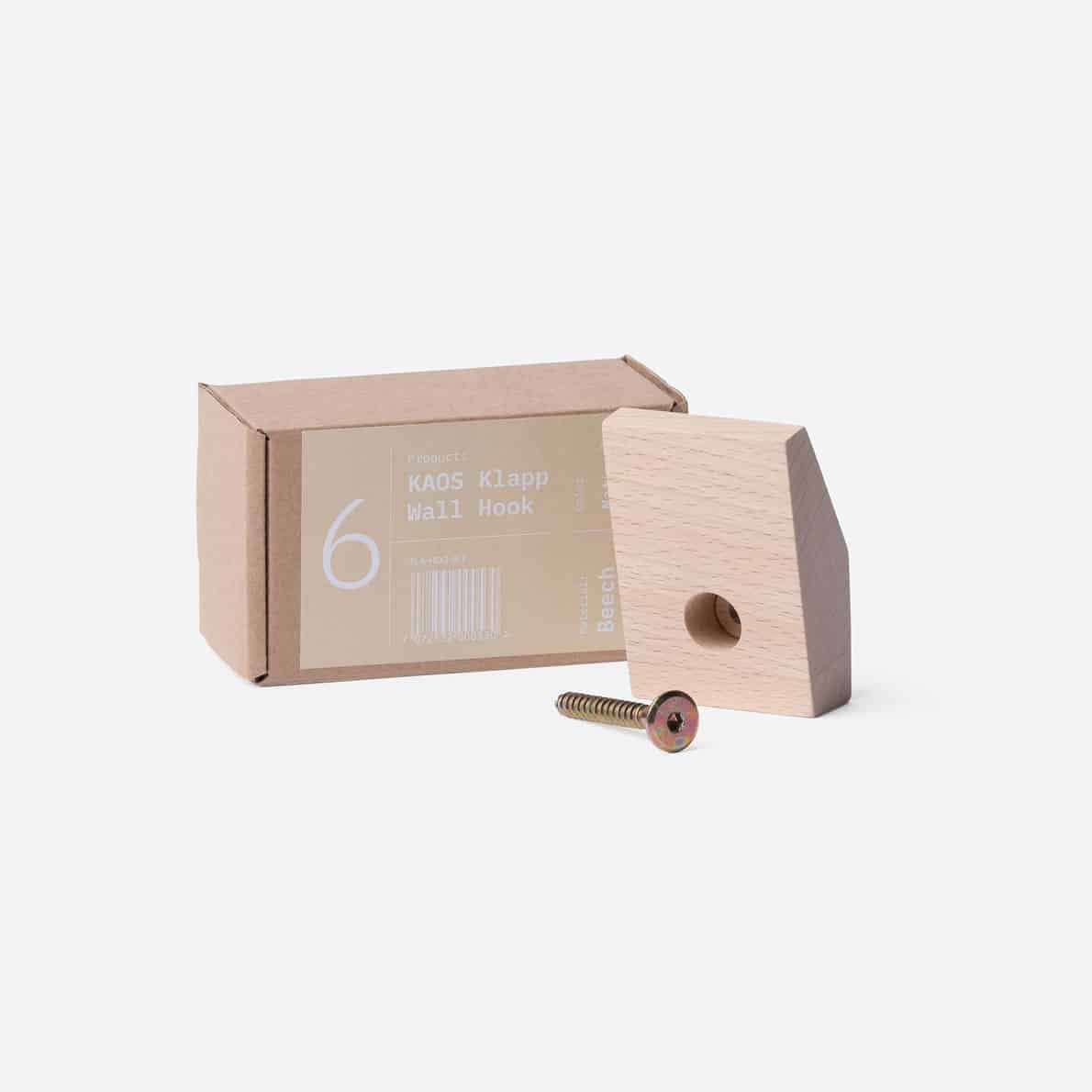 KAOS Klapp Wandbefestigung für Klapp Hochstuhl, Buche Natur