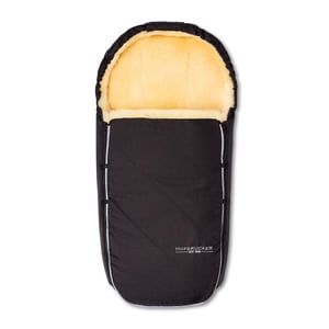 Hofbrucker Lammfellfußsack Toni für Kinderwagen schwarz