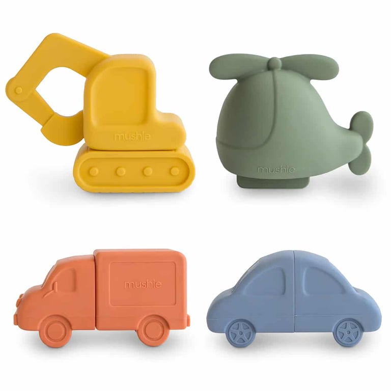 Mushie Badespielzeug Vehicles (4-teilig)