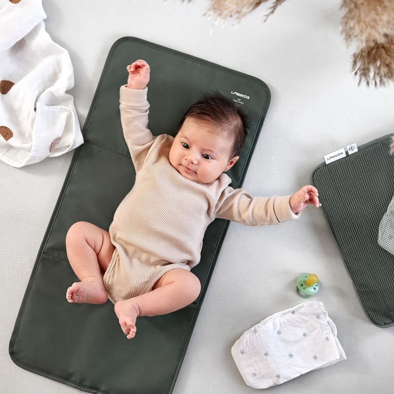 Lässig Windeltasche, kleine Wickeltasche, olive