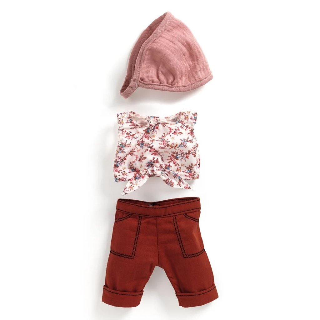 Djeco Puppenbekleidung Lovely Burgundy