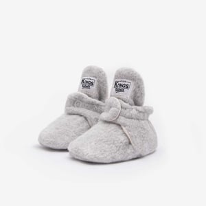 Kings & Rebels Baby Booties Teddy grey