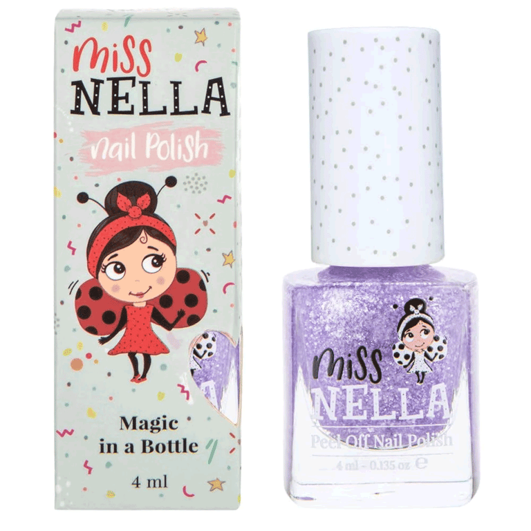 Miss Nella Kids Nail Polish - Sparkly Zebra 1