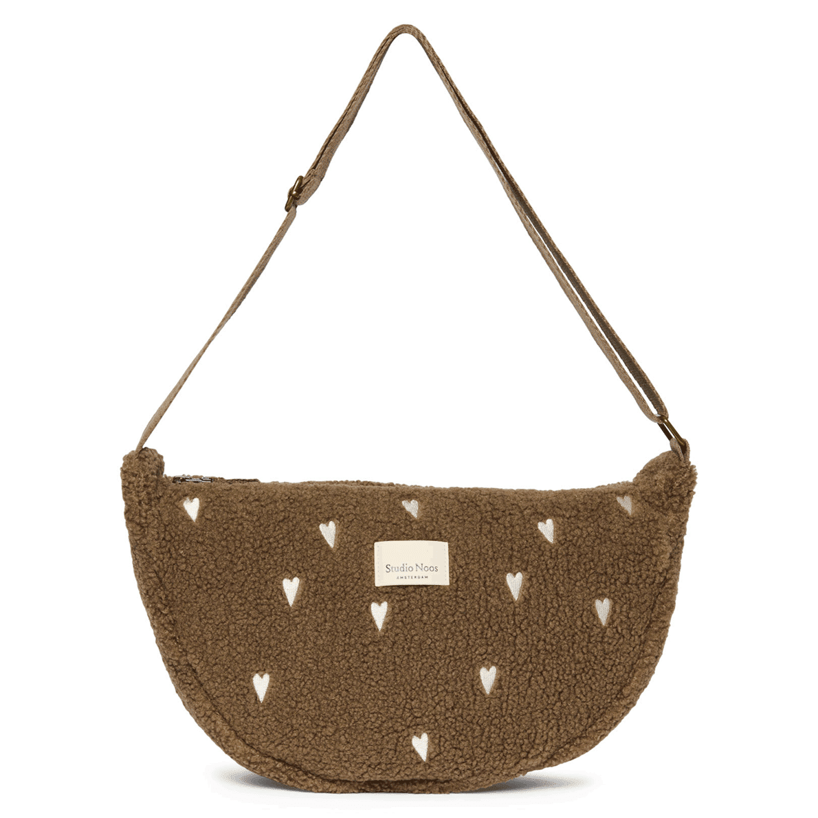 Studio Noos Adult Fanny Bag Teddy Pouch Hearts brown