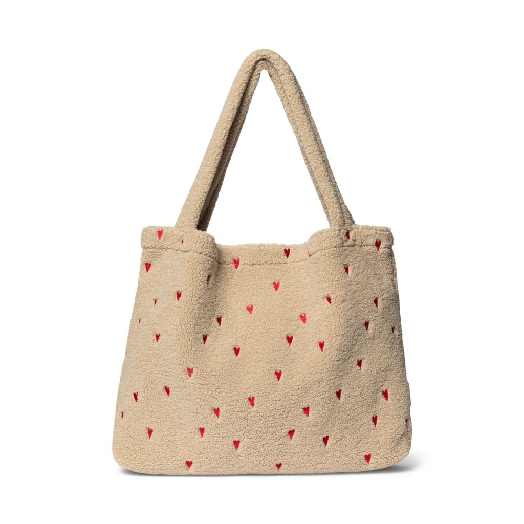 Studio Noos Teddy Hearts Mom-bag, ecru