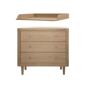 We Are Bitte Wickelkommode Nature Eiche 2.0 (Kommode inkl. Wickelansatz)