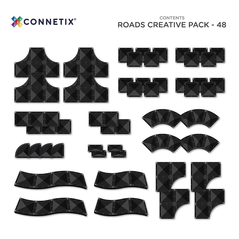 Connetix Magnetbausteine Creative Roads Pack (48-teilig) 1