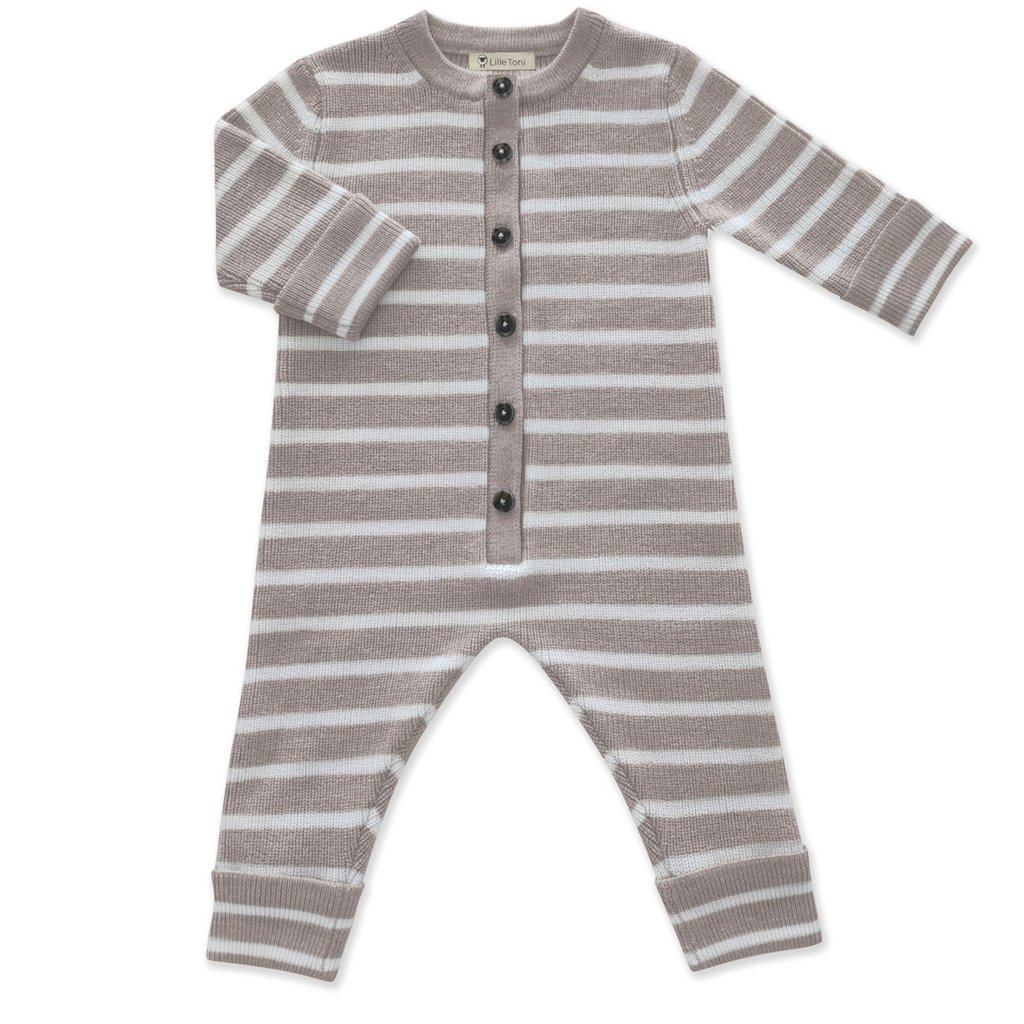 Lille Toni Strampler Thea camel/ creme gestreift (0-1 Jahre)